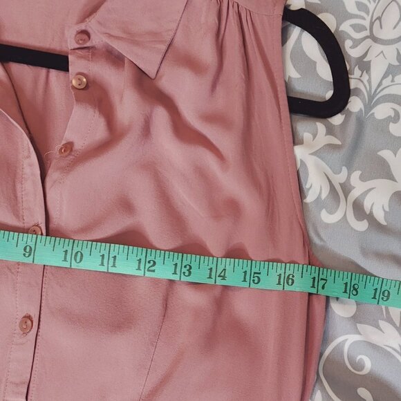 Lucy & Laurel Anthropologie Dusty Rose Sleeveless Maxi Dress Size S (small flaw) - Picture 11 of 14